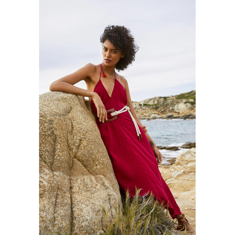 MARE DI LATTE Robe en Soie IVINA Paprika