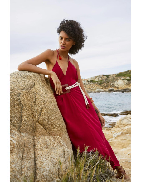 MARE DI LATTE Robe en Soie IVINA Paprika