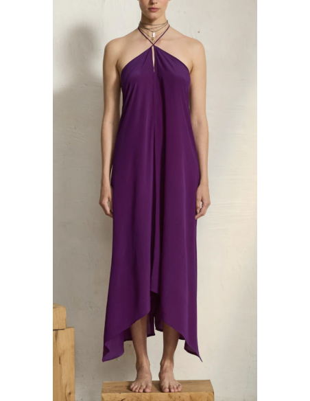 MARE DI LATTE Robe en Soie IVINA Violet