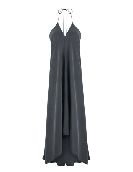 MARE DI LATTE Robe en Soie IVINA Ardoise