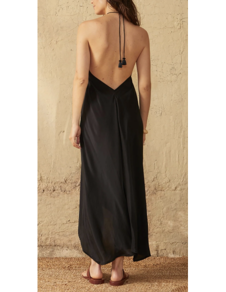 MARE DI LATTE Robe en Soie IVINA Black