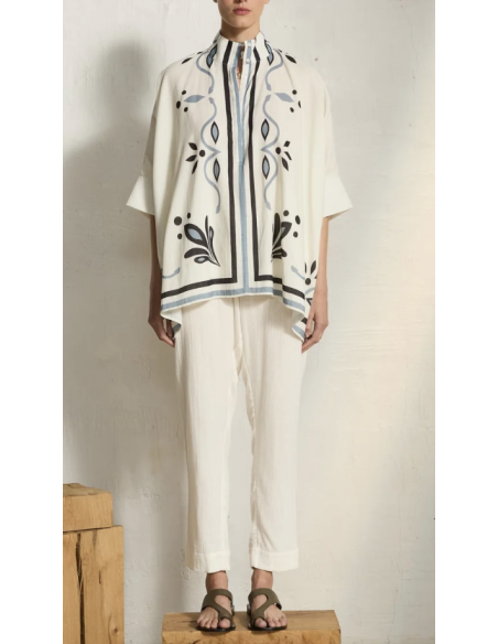 MARE DI LATTE Chemise HERACLES Arabesque White