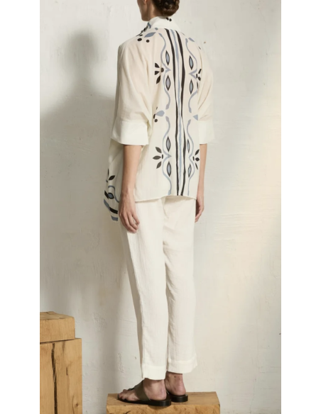MARE DI LATTE Chemise HERACLES Arabesque White