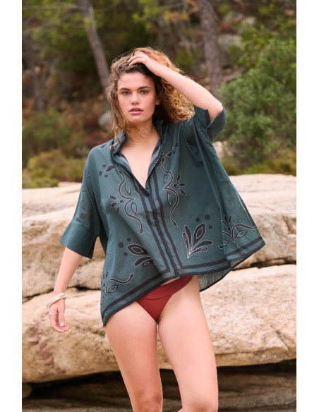 MARE DI LATTE Chemise HERACLES Arabesque Ardoise
