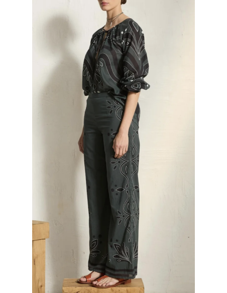 MARE DI LATTE Pantalon ERIKA Arabesque Ardoise