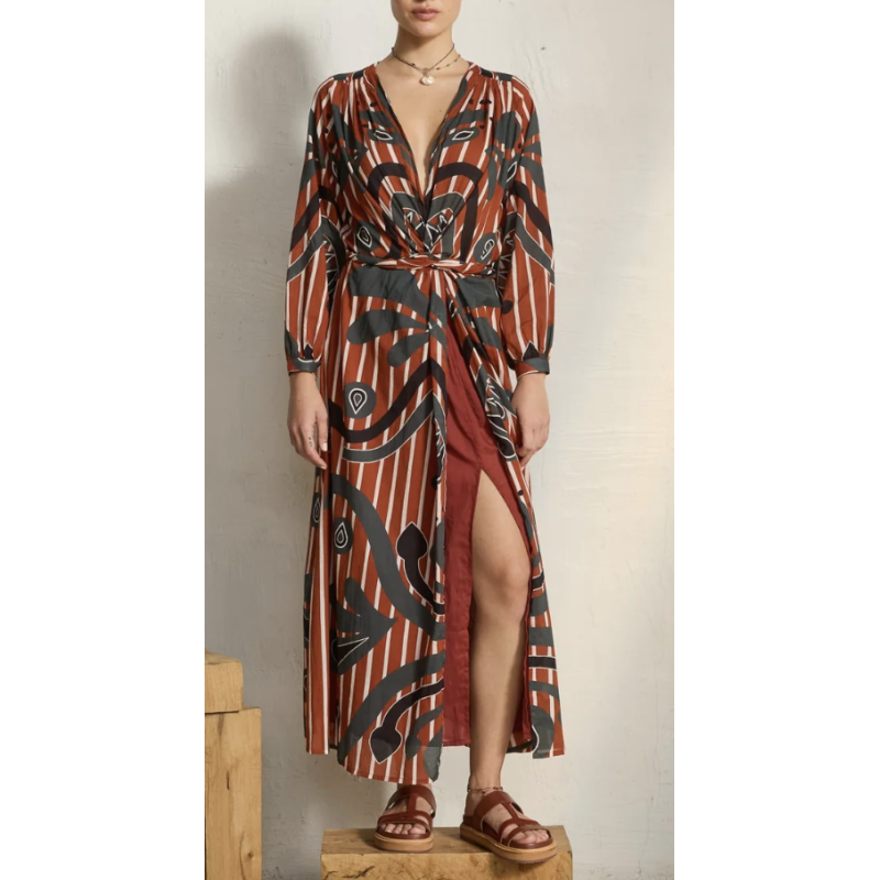 MARE DI LATTE Robe EMMANUELLE Baroque Red