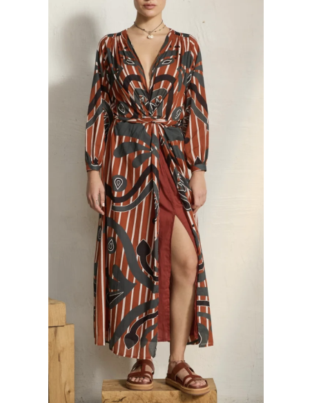 MARE DI LATTE Robe EMMANUELLE Baroque Red