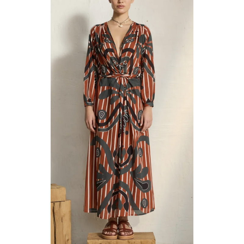 MARE DI LATTE Robe EMMANUELLE Baroque Red