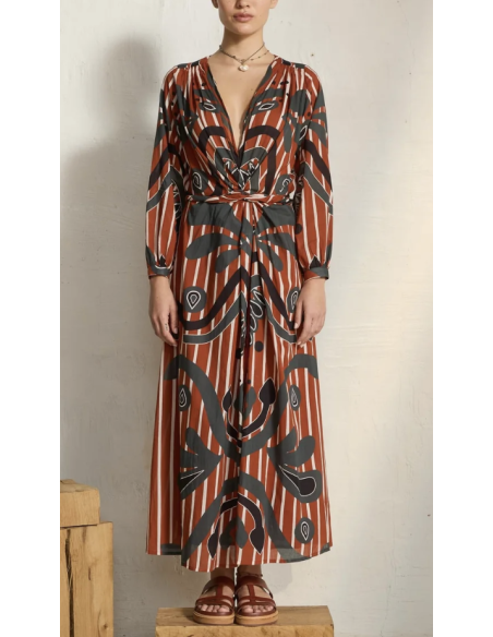 MARE DI LATTE Robe EMMANUELLE Baroque Red