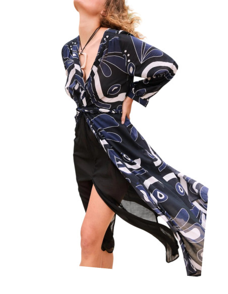 MARE DI LATTE Robe EMMANUELLE Baroque Black