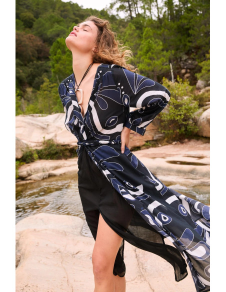 MARE DI LATTE Robe EMMANUELLE Baroque Black