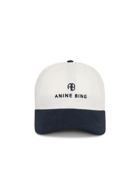 ANINE BING Casquette JEREMY ivory&navy