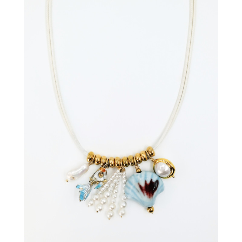 SIGAL Collier MERMAID Pampilles Ivoire