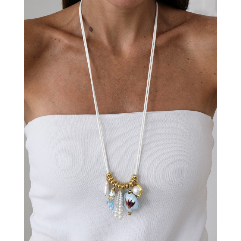 SIGAL Collier MERMAID Pampilles Ivoire