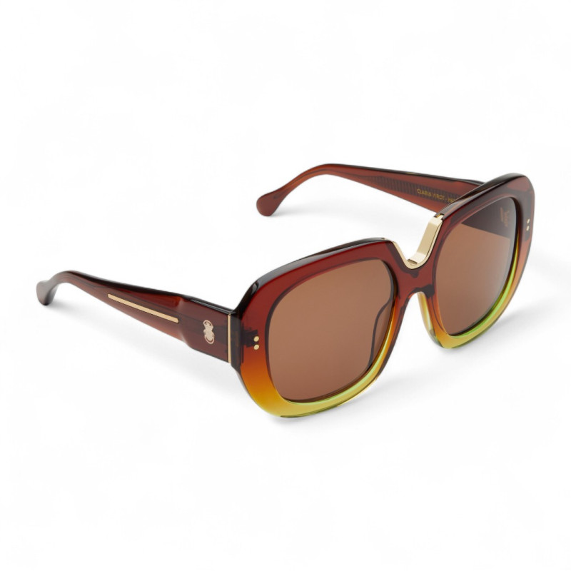 CLARIS VIROT Lunettes SAMAMA Cognac Green