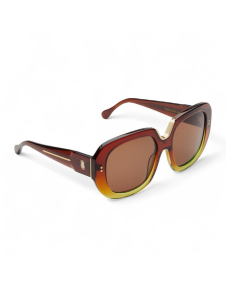 CLARIS VIROT Lunettes SAMAMA Cognac Green