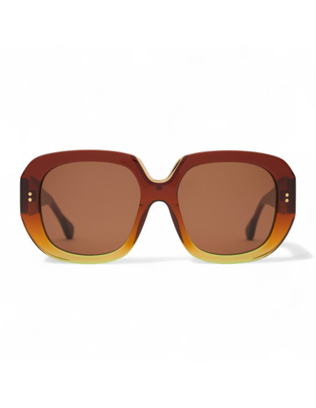 CLARIS VIROT Lunettes SAMAMA Cognac Green