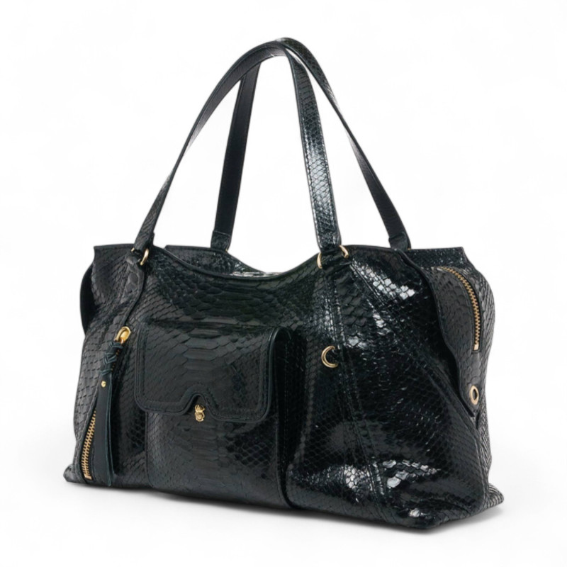 CLARIS VIROT Sac JUNO Python Noir