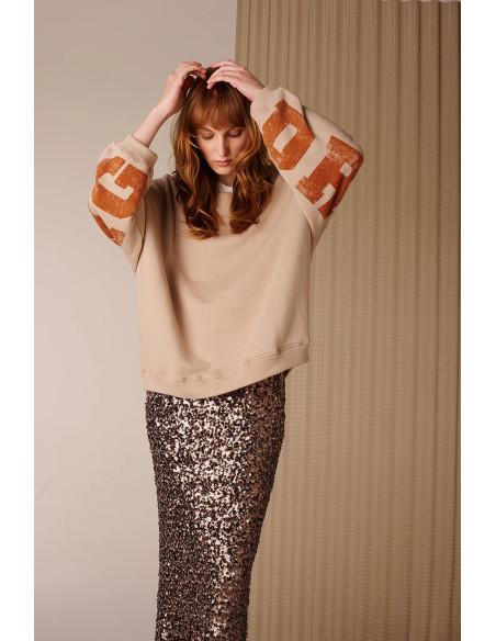 LIV BERGEN Sweatshirt SKY DREAMING Capuccino