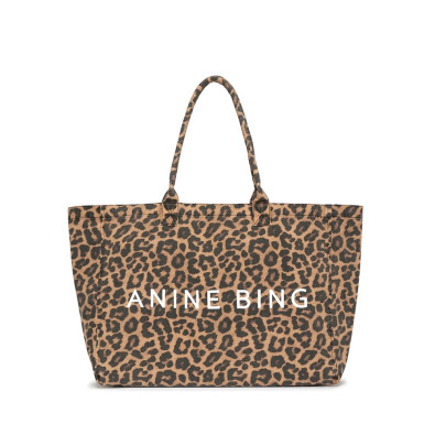ANINE BING Sac LEO CANVAS TOTE