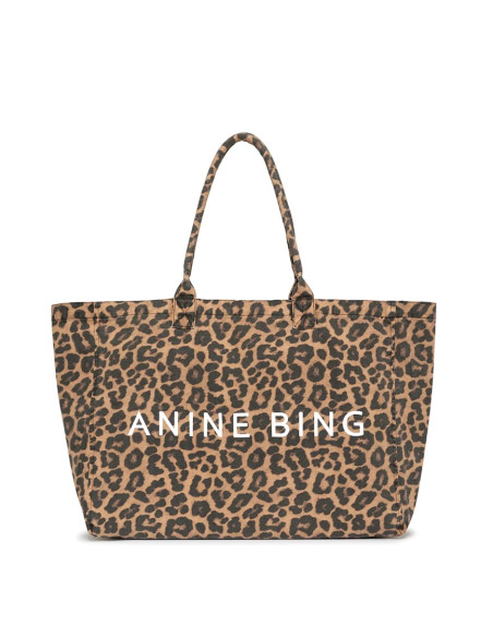 ANINE BING Sac LEO CANVAS TOTE