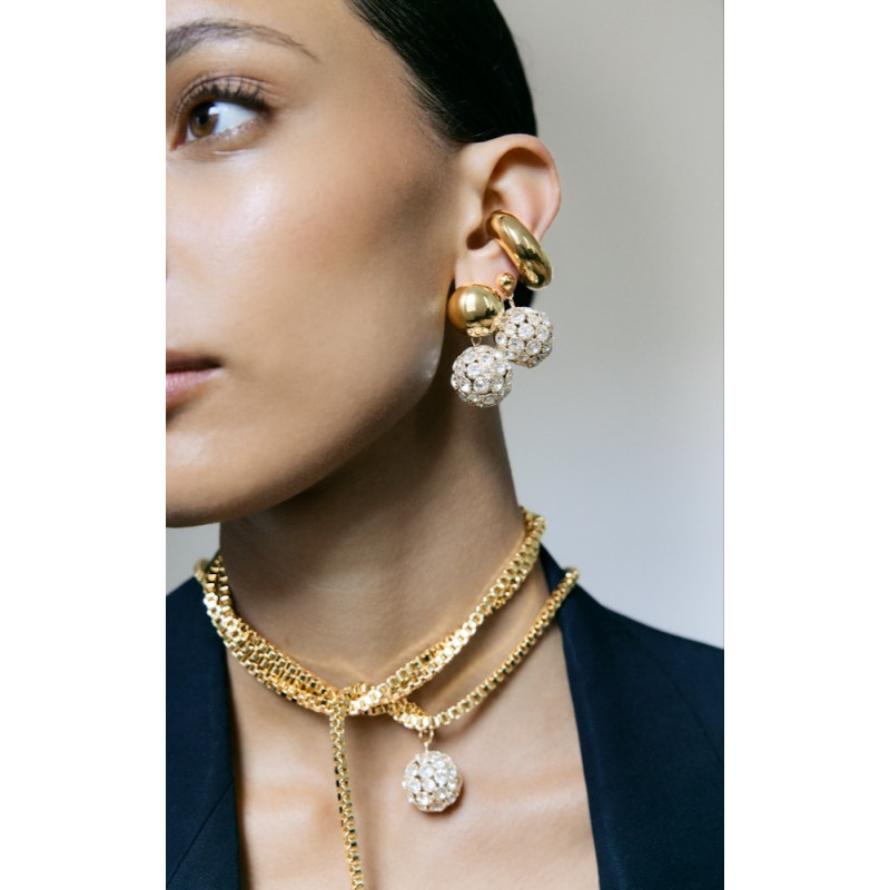 PEARL OCTOPUSSY CRYSTAL SPHERE CUFF