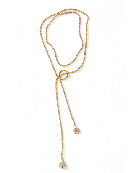 PEARL OCTOPUSSY collier CRYSTAL SPHERE TIE