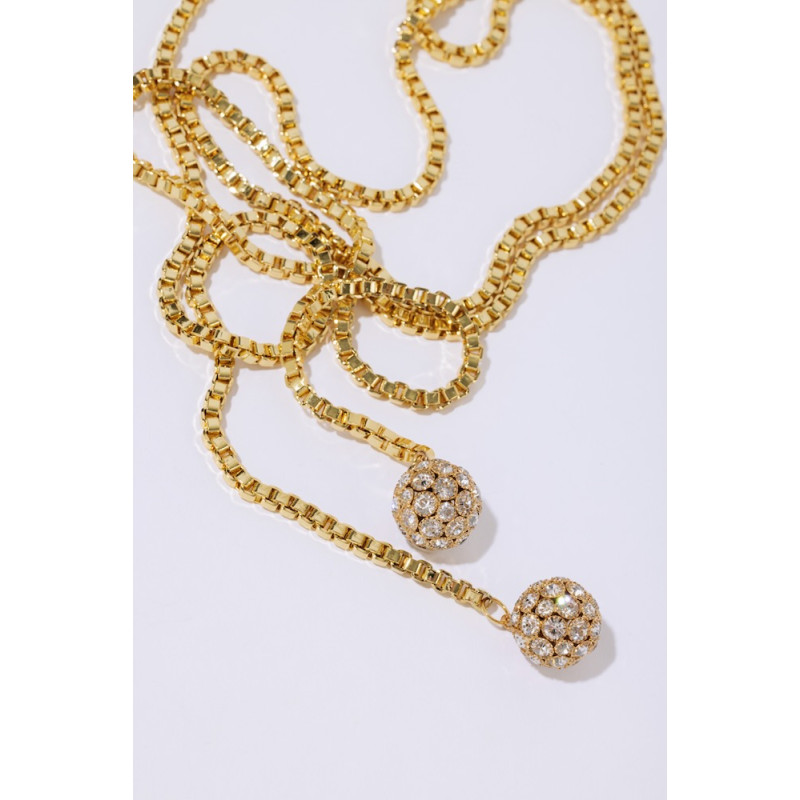 PEARL OCTOPUSSY collier CRYSTAL SPHERE TIE