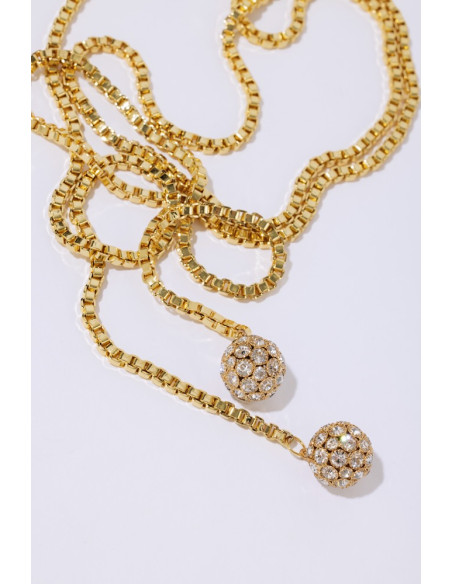 PEARL OCTOPUSSY collier CRYSTAL SPHERE TIE