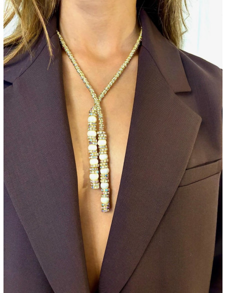 PEARL OCTOPUSSY collier COCO NECKLACE or