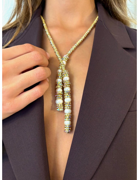 PEARL OCTOPUSSY collier COCO NECKLACE or