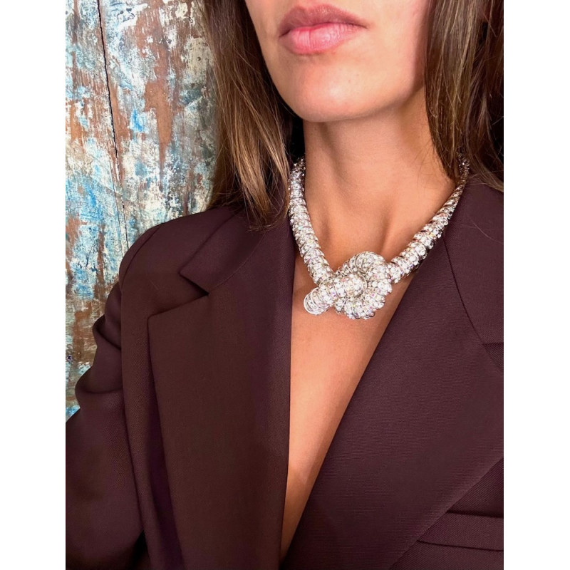 PEARL OCTOPUSSY collier KNOT CHOKER