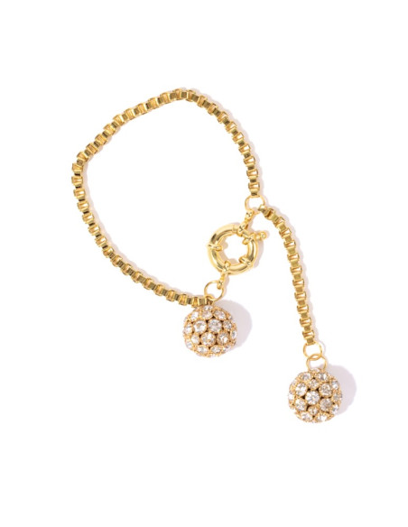 PEARL OCTOPUSSY bracelet CRYSTAL SPHERE