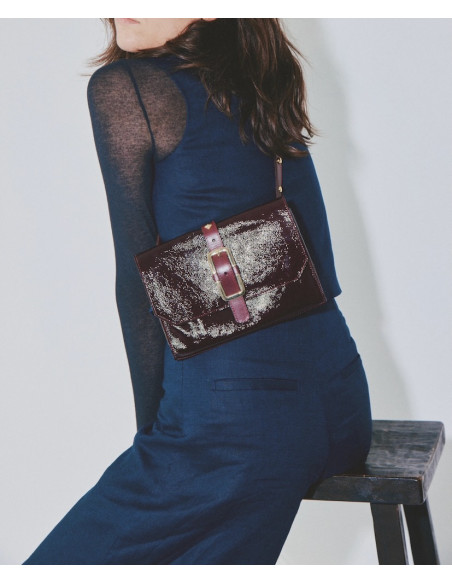 HERBERT FRÈRE SOEUR sac/ceinture LA LULU bordeaux
