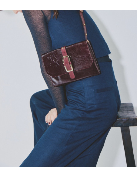 HERBERT FRÈRE SOEUR sac/ceinture LA LULU bordeaux