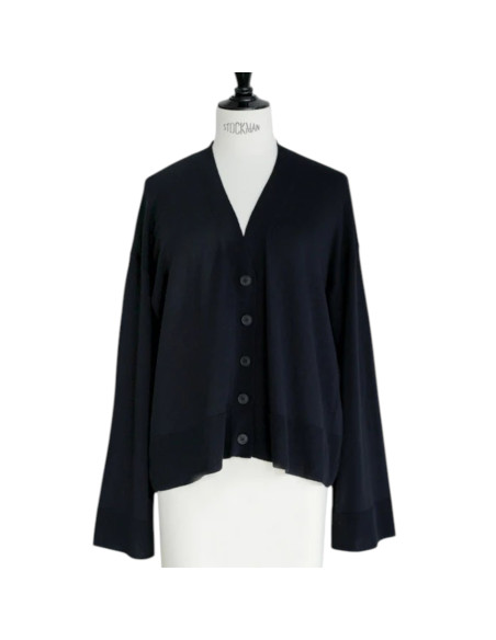 CT PLAGE Cardigan Coton et Soie