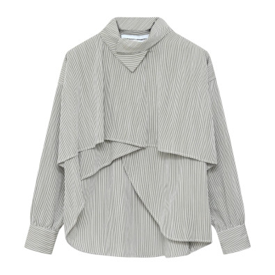 MARGAUX LONNBERG Chemise BIRD Green Stripes