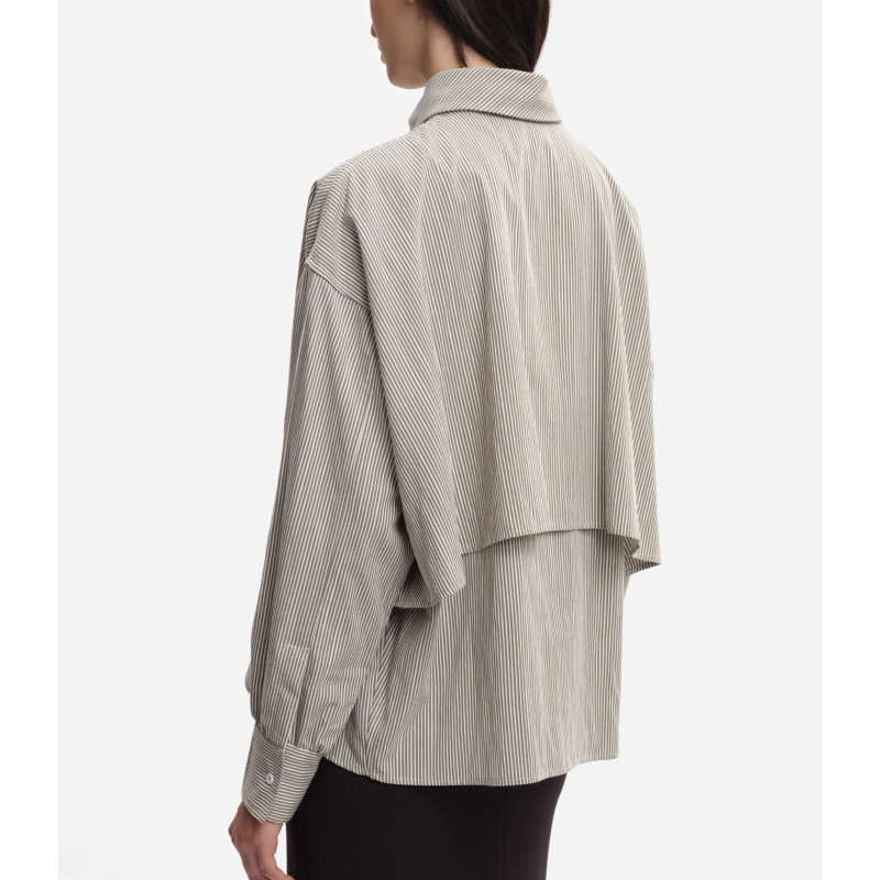 MARGAUX LONNBERG Chemise BIRD Green Stripes