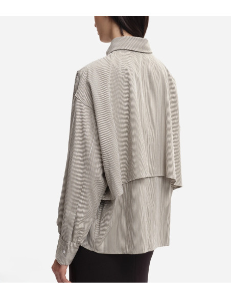 MARGAUX LONNBERG Chemise BIRD Green Stripes