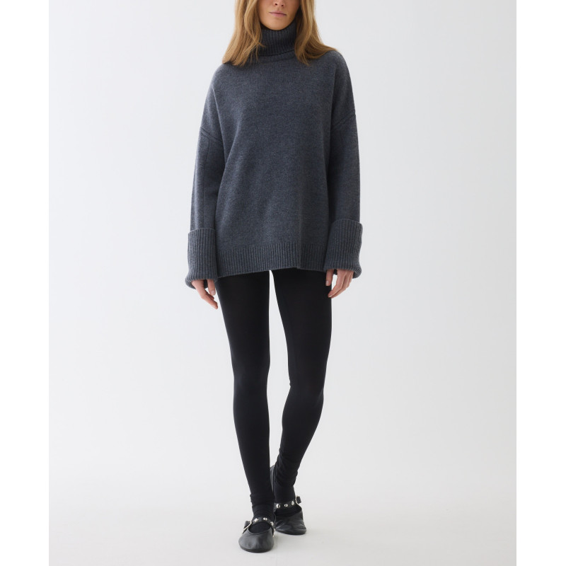 MAJESTIC FILATURES Pull Col roulé Laine Mérinos