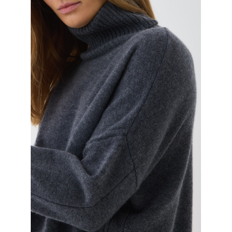 MAJESTIC FILATURES Pull Col roulé Laine Mérinos