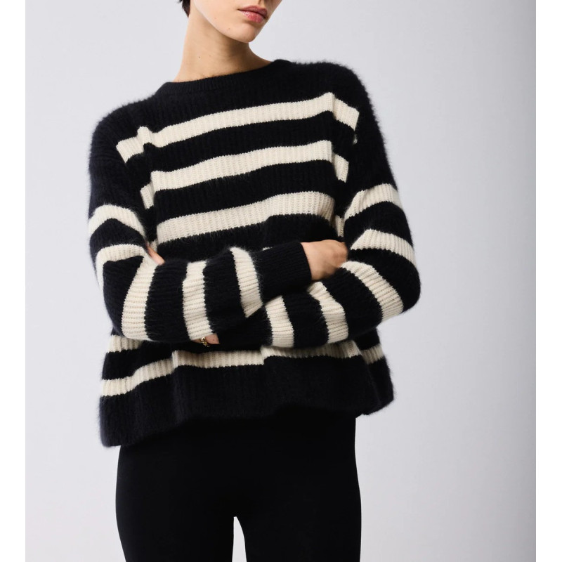 MAJESTIC FILATURES Pull à rayures