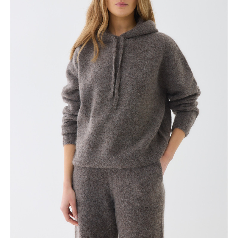 MAJESTIC FILATURES Pull à Capuche en Alpaga