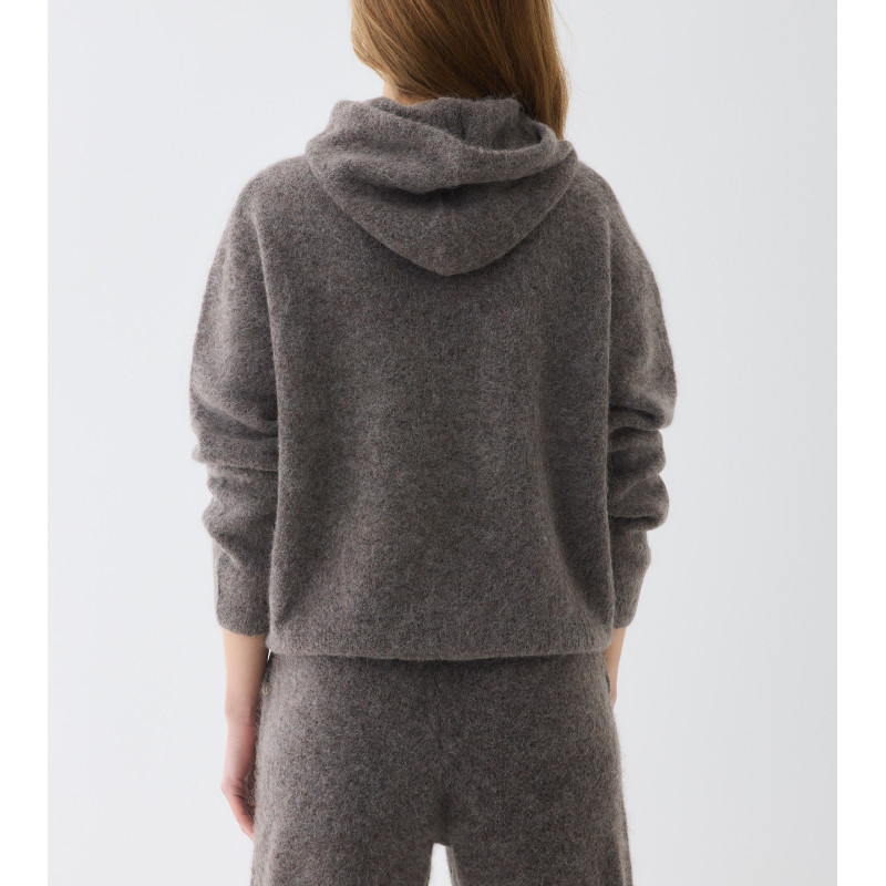MAJESTIC FILATURES Pull à Capuche en Alpaga