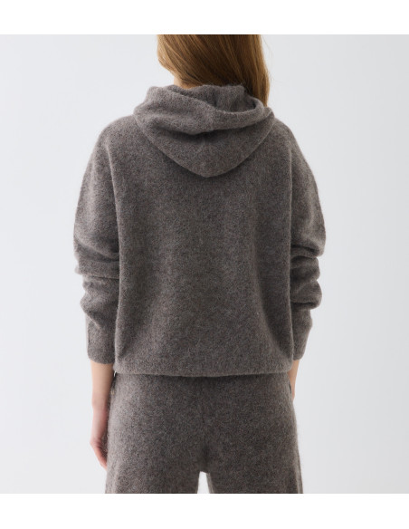 MAJESTIC FILATURES Pull à Capuche en Alpaga