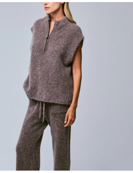 MAJESTIC FILATURES Pull sans manches en Alpaga