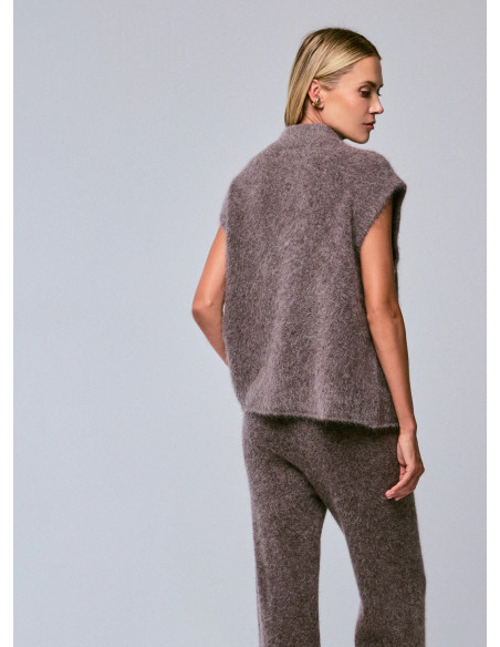 MAJESTIC FILATURES Pull sans manches en Alpaga