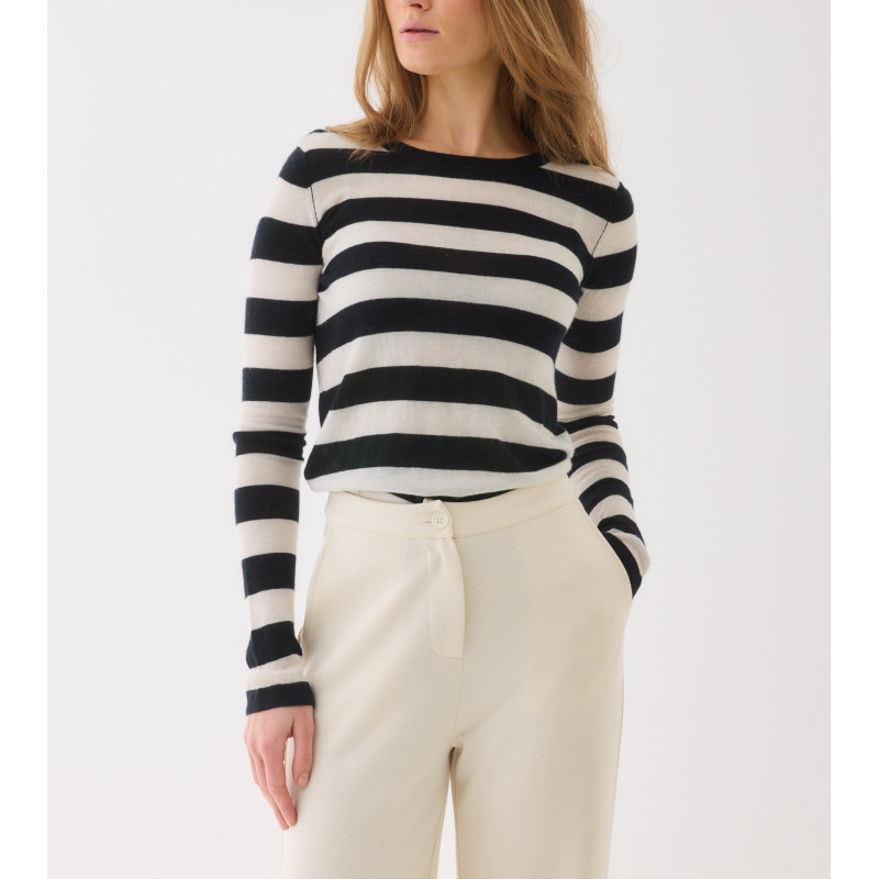 MAJESTIC FILATURES Pull rayé en Cachemire