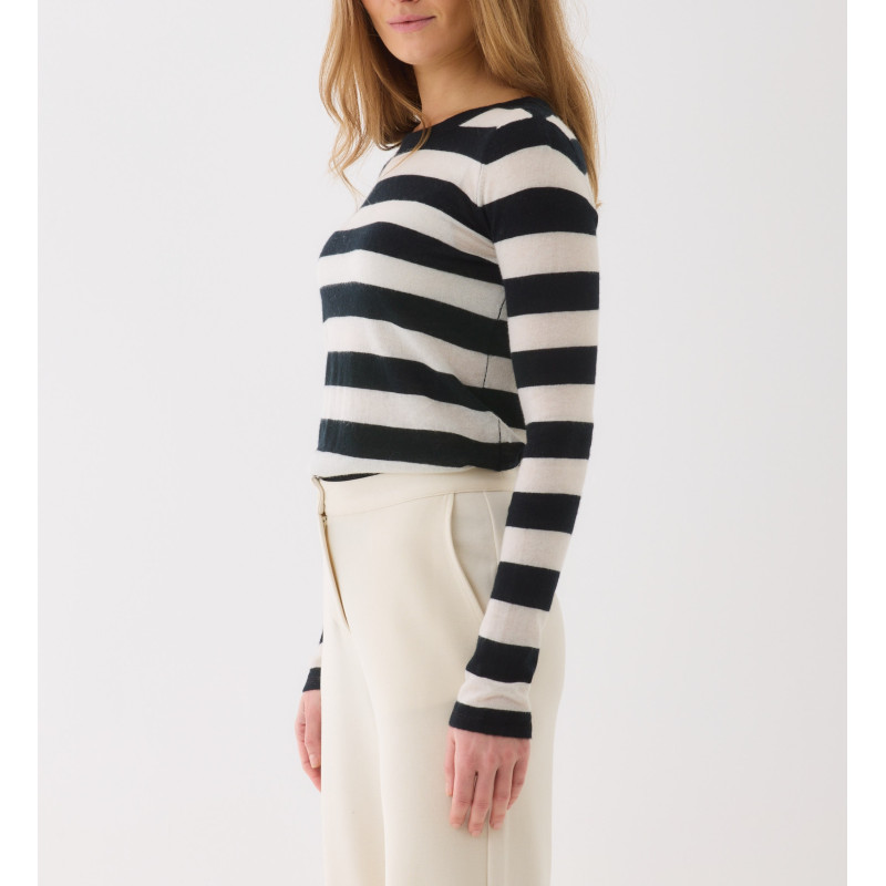 MAJESTIC FILATURES Pull rayé en Cachemire