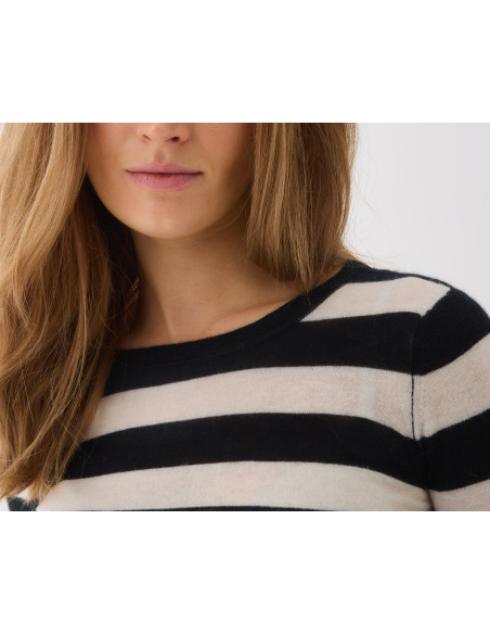 MAJESTIC FILATURES Pull rayé en Cachemire